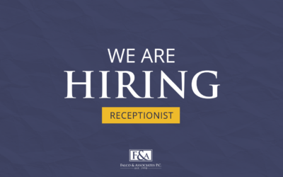 Falco and Associates P.C. is Hiring a Receptionist